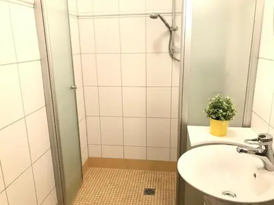 Ein Badezimmer in der Unterkunft Haus Wattenloeper