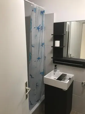 Ein Badezimmer in der Unterkunft Deichblick