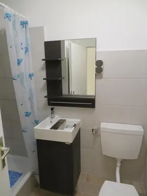 Ein Badezimmer in der Unterkunft Deichblick