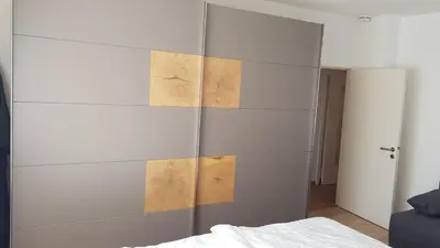 Ein Bett oder Betten in einem Zimmer der Unterkunft Ferienwohnung Haus Möwe