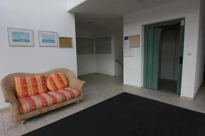 Ein Sitzbereich in der Unterkunft Residenz Albatros