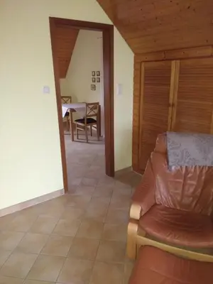 Ein Sitzbereich in der Unterkunft Apartment Scharhörn