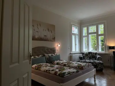 Ein Sitzbereich in der Unterkunft Villa Deichvoigt