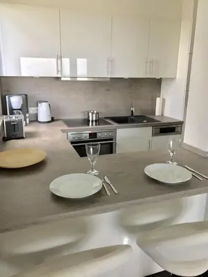 Küche/Küchenzeile in der Unterkunft Ferienwohnung Schöne Aussicht