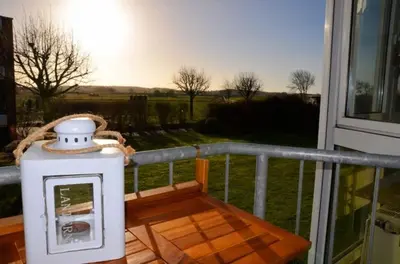 Ein Balkon oder eine Terrasse in der Unterkunft Knechtsand 414