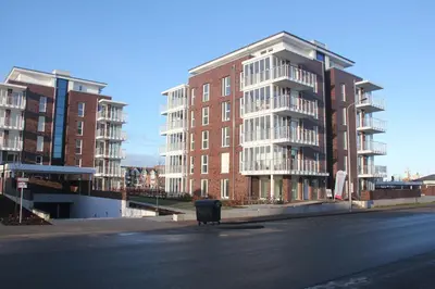 Das Gebäude in dem sich die Ferienwohnung befindet