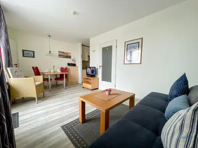 TV/Unterhaltungsangebot in der Unterkunft Urlaub mit Blick auf den Duhner Strand
