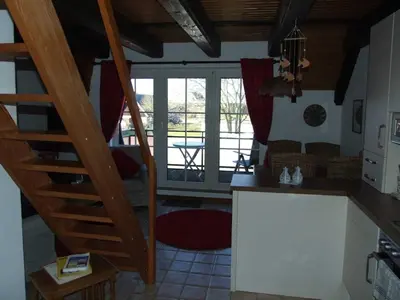 Küche/Küchenzeile in der Unterkunft Ferienwohnung Baade -KEINE MONTEURE-