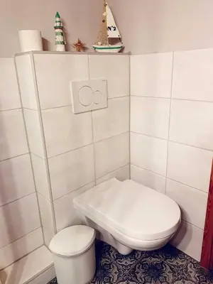 Ein Badezimmer in der Unterkunft Ferienwohnung Baade -KEINE MONTEURE-