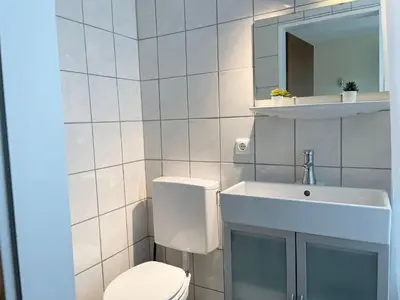 Ein Badezimmer in der Unterkunft Frauenpreiss Whg. 56