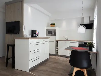 Küche/Küchenzeile in der Unterkunft dat geele hus Nr. 3