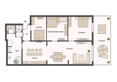 Grundriss der Unterkunft Beachhouse