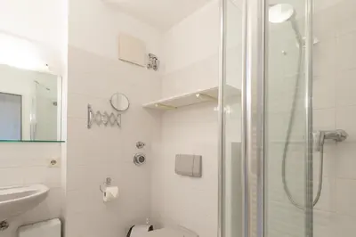 Ein Badezimmer in der Unterkunft Knechtsand 445