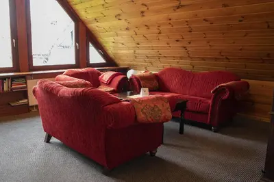 Ein Sitzbereich in der Unterkunft Die Lütte Krabbe