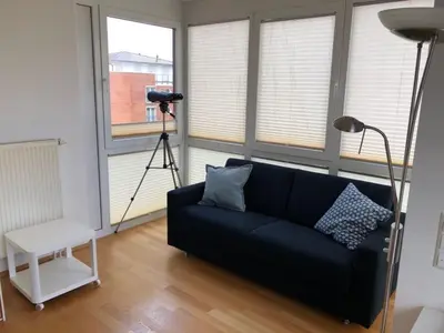 Ein Sitzbereich in der Unterkunft Strand Palais 20