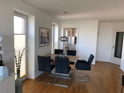 Ein Sitzbereich in der Unterkunft Strand Palais 20