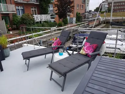 Ein Balkon oder eine Terrasse in der Unterkunft Riverloft I