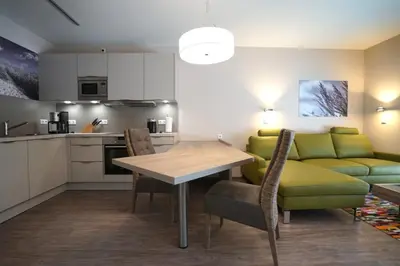 Küche/Küchenzeile in der Unterkunft Wohnung 11 im Palais am Meer II