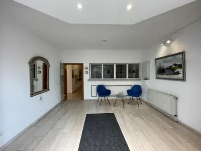 Ein Sitzbereich in der Unterkunft Fischerhus Wohnung 4