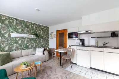Küche/Küchenzeile in der Unterkunft Fischerhus Wohnung 4