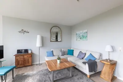 Ein Sitzbereich in der Unterkunft Haus Knechtsand 431