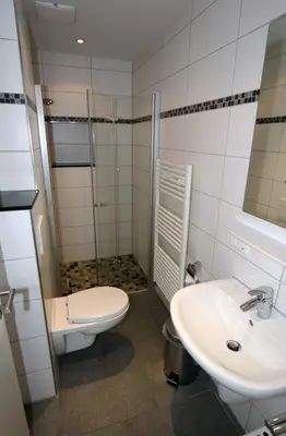 Ein Badezimmer in der Unterkunft Neuwerk