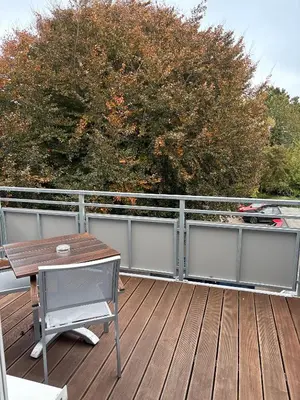 Ein Balkon oder eine Terrasse in der Unterkunft Hotel-Restaurant Nord Stuv