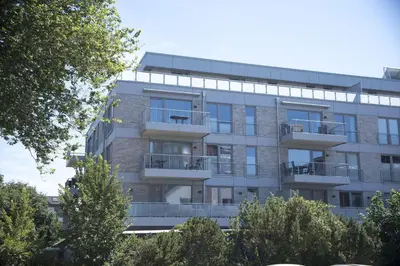 Das Gebäude in dem sich die Ferienwohnung befindet