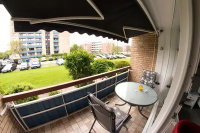 Ein Sitzbereich in der Unterkunft Büsum Nordseestraße 5 EG FeWo