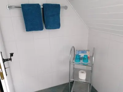 Ein Badezimmer in der Unterkunft Hotel Möven-Kieker
