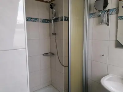 Ein Badezimmer in der Unterkunft Hotel Möven-Kieker