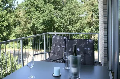Ein Balkon oder eine Terrasse in der Unterkunft Quartier Hohe Geest 14