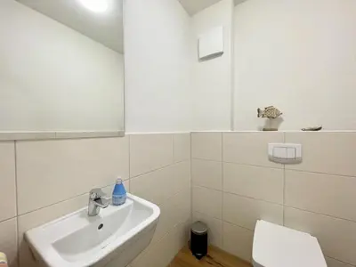 Ein Badezimmer in der Unterkunft Quartier Hohe Geest 19