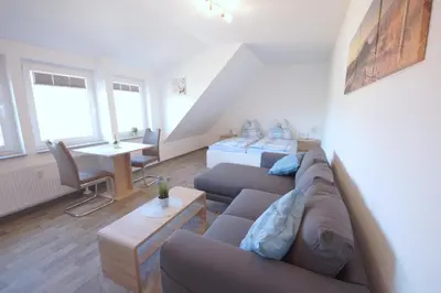 Ein Sitzbereich in der Unterkunft Appartementhaus Nige Ooge Ferienwohnung Nr. 12