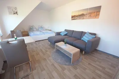 Ein Sitzbereich in der Unterkunft Appartementhaus Nige Ooge Ferienwohnung Nr. 12