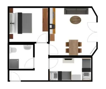 Grundriss der Unterkunft Appartementhaus Nige Ooge Ferienwohnung Nr. 3
