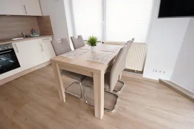 Küche/Küchenzeile in der Unterkunft Appartementhaus Nige Ooge Ferienwohnung Nr. 3