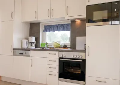 Küche/Küchenzeile in der Unterkunft Ferienhaus Strandnixe