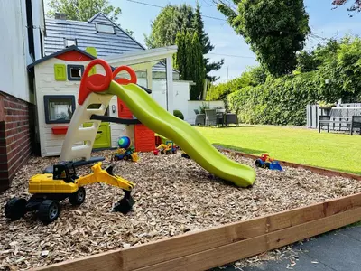 Ein Kinderspielbereich in der Unterkunft Gästehaus Bremer