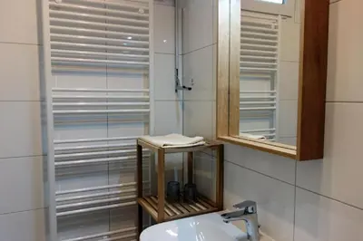 Ein Badezimmer in der Unterkunft Herzmuschel
