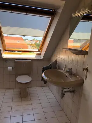 Ein Badezimmer in der Unterkunft Ferienwohnung Op'n Rugenbarg 70