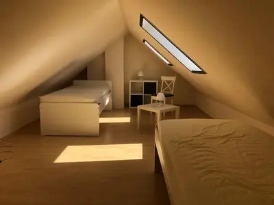 Ein Bett oder Betten in einem Zimmer der Unterkunft Ferienwohnung Op'n Rugenbarg 70