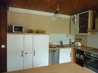 Küche/Küchenzeile in der Unterkunft Ferienwohnung Meer&mehr