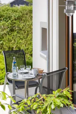 Ein Garten an der Unterkunft Haus Scharhörn-Riff - Fewo 14