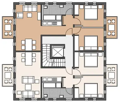 Grundriss der Unterkunft Haus Scharhörn-Riff - Fewo 16