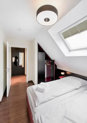 Ein Bett oder Betten in einem Zimmer der Unterkunft Haus Scharhörn-Riff - Fewo 18