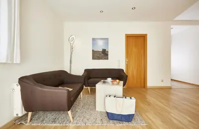Ein Sitzbereich in der Unterkunft Haus Seemuschel - Fewo 1