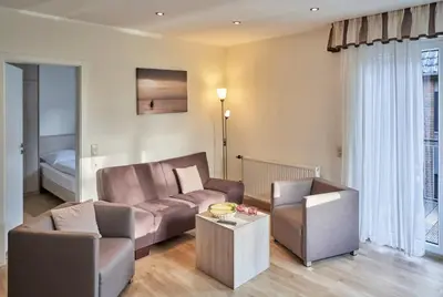 Ein Sitzbereich in der Unterkunft Haus Seemuschel - Fewo 6