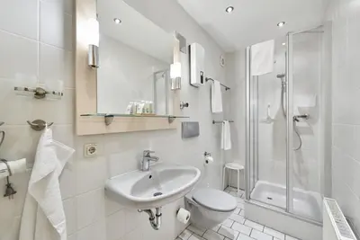 Ein Badezimmer in der Unterkunft Haus Seemuschel - Fewo 6