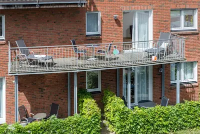 Ein Balkon oder eine Terrasse in der Unterkunft Haus Seemuschel - Fewo 8
